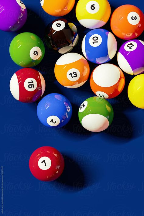 Set of billiard balls on cobalt felt rendered from above. Pool Ball Art, Usa Flag Wallpaper, Snooker Balls, Blue Widget, Flag Wallpaper, Pool Ball, Playing Cards Design, Neo Classical, Painting Inspo