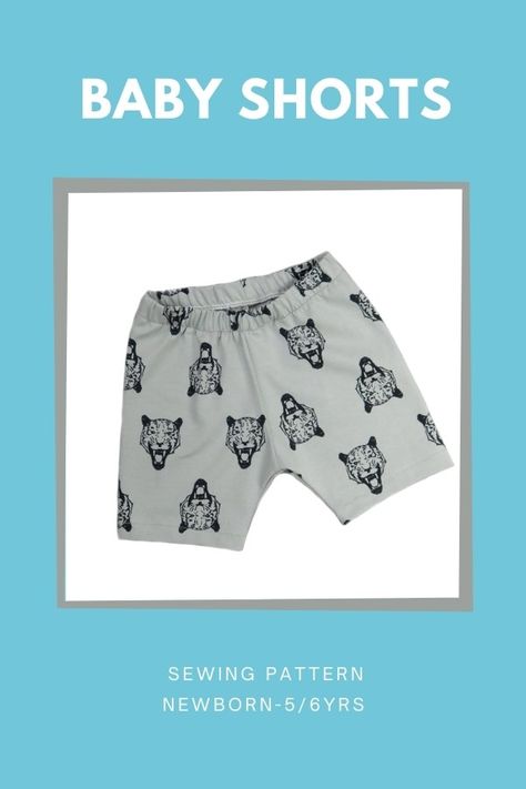 Baby Shorts sewing pattern (Newborn-5/6yrs). This is a pdf sewing pattern and tutorial for a great pair of Baby Shorts that actually come in baby sizes from newborns all the way up to children's sizes 5-6 years. Created to be used with knit fabrics these pants are such a quick sew and a must-have for summer! Infant Shorts Pattern Free, Baby Shorts Pattern Free, Boy Shorts Pattern, Baby Shorts Pattern, Shorts Pattern Free, Old Baby Clothes, Boys Sewing Patterns, Shorts Sewing Pattern, Quick Sew