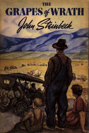 John Steinbeck, “The Grapes of Wrath,” 1939 | The 22 Most Iconic Book Covers Of All Time The Grapes Of Wrath, Best Books Of All Time, Grapes Of Wrath, Most Popular Books, John Steinbeck, Of Mice And Men, Book Challenge, Best Novels, Book Jacket