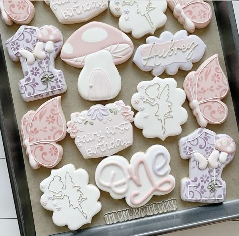 Fairy Birthday Party Cookies, Fairy First Birthday Party Cookies, Fairy 1st Birthday Cookies, Fairy Party Cookies, Fairy Theme Cookies, Fairy Birthday Cookies, Fairy First Birthday Cookies, Fairy Garden Cookies, Fairy Sugar Cookies