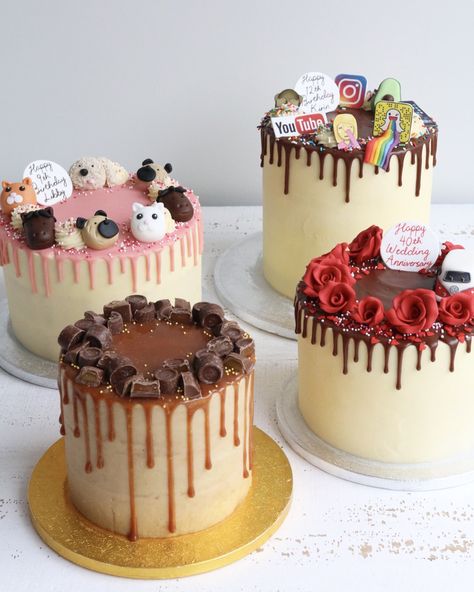 Buttercream Drip, Cricket Cake, Mini Torte, Tiny Cakes, Buttercream Cakes, Cake Decorating Designs, Drip Cake, Cake Icing, Small Cake