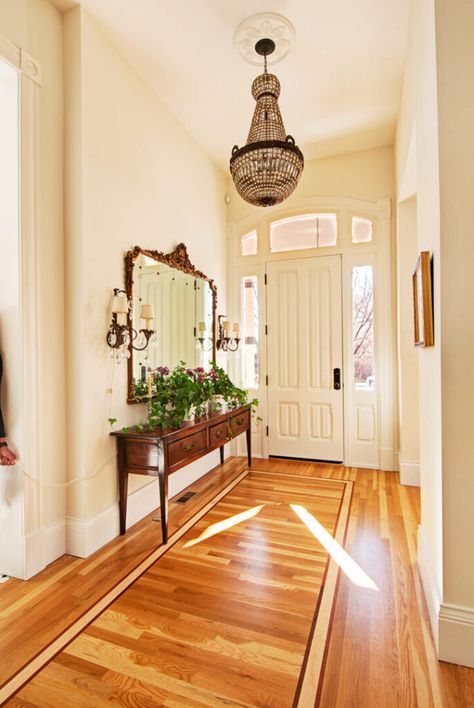 Renovating the interior of the historic Bosler House | Building Bluebird #historichomes #westhighlands #italianate House Interior Renovation, Stylish Entryway, Foyer Flooring, House Flippers, Front Entryway, Home Staging Tips, Entryway Ideas, Guest Bathrooms, Home Selling Tips