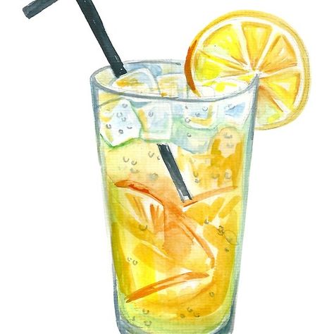 Lemonade Drawing, Lemonade Painting, Lemonade Illustration, Pink Lemonade Drawing, Glass Of Lemonade Drawing, Lemonade Painting Canvas, Lemonade Illustration Summer, Brazilian Lemonade, Food Illustration Design