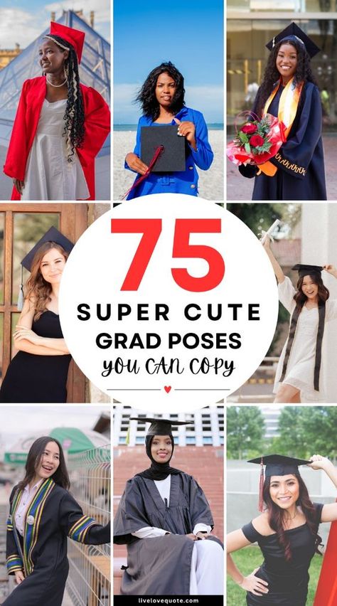 Graduation Poses With Friends, Graduation Poses Cap And Gown, Photoshoot Ideas Graduation, Cap And Gown Poses, Grad Photoshoot Ideas, Aesthetic Graduation Pictures, College Graduation Photoshoot Ideas, Cute Graduation Poses, Cap And Gown Picture Ideas