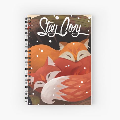 "Stay Cozy" Art Print by JuliaBlattman | Redbubble Cozy Journal, Cozy Art, Spiral Notebooks, Stay Cozy, Glossier Stickers, A Journal, Iphone Wallet, Spiral Notebook, Paper Stock