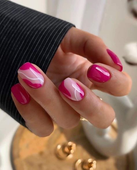 Fall Nails Pink 2023 22 Ideas: Embrace the Trendy and Chic Nail Designs Magenta Nails, Cute Pink Nails, Simple Gel Nails, Summery Nails, Work Nails, Her Nails, Short Acrylic Nails Designs, Pretty Acrylic Nails, Chic Nails