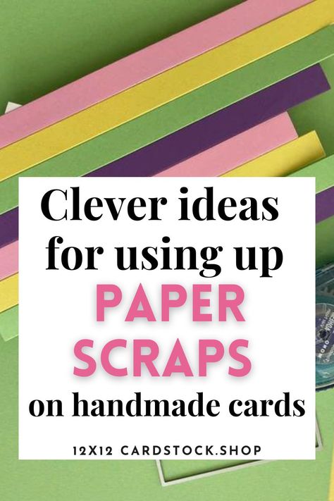 Don't throw away your paper scraps! Here's what to do with cardstock scraps instead. These clever scrapbooking paper scrap ideas will show you how to make tons of handmade cards on the cheap by using paper you would have thrown away anyway. Easy card templates using scraps for cardmaking. #recyclecrafts Cards From Scrap Paper, Cards From Scraps Ideas, Stampin Up Scrap Paper Cards, Cardstock Ideas, Handmade Cards Using Scraps, Using Scraps To Make Cards, Cards From Scraps, Scrap Paper Cards, Scrap Cards Ideas Cardmaking