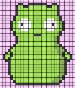 Perler Bobs Burgers, Bobs Burger Pixel Art, Bobs Burgers Pixel Art Grid, Bob’s Burgers Cross Stitch, Bobs Burgers Alpha Pattern, Bobs Burgers Pixel Art, Small Grid Crochet Patterns, 10x10 Pixel Art, Bobs Burgers Crochet