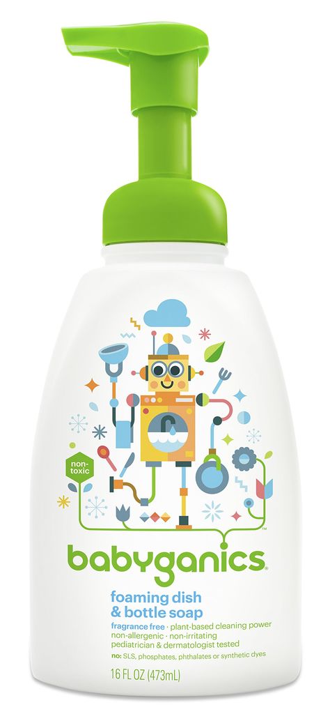 Babyganics Dish Dazzler Foaming Dish and Bottle Soap, Fragrance Free, 16 Fluid Ounce Soap Fragrance, Home Detox, Baby Dishes, Dish Washing, Baby Skin Care, Household Products, Baby Bottle, Baby Wipes, Free Baby Stuff