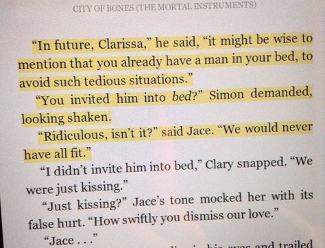 Haha one of my fav parts-- city of bones the mortal instruments City Of Bones Fan Art, City Of Bones Book, Shadow Hunters Book, Book Annotations, Cassie Clare, Aaron Tveit, Shadowhunter Chronicles, Book Annotation, Book Things