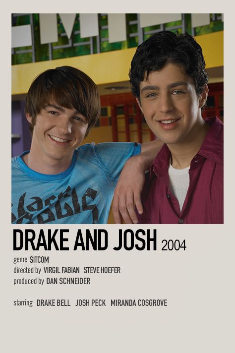 Drake And Josh Aesthetic, Josh Aesthetic, Celeb Posters, Josh Movie, Minimalistic Polaroid Poster, That 70s Show Quotes, Album Prints, Alt Posters, Dan Schneider