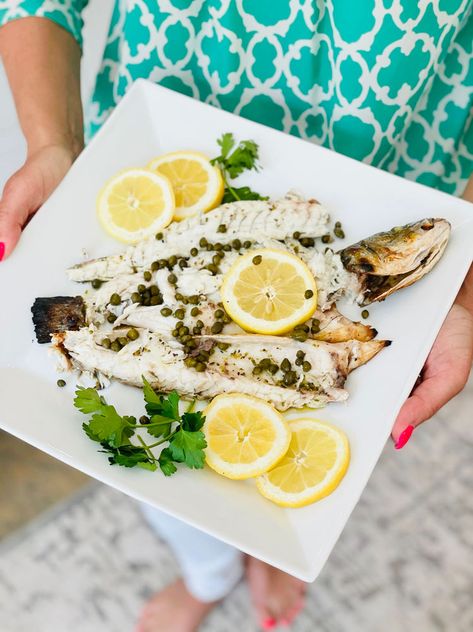 Branzino Recipe Filet, Grilled Sea Bass Recipes, Branzino Recipe, Whole Fish Recipes, Sea Bass Recipes, White Fish Recipes, Whole Fish, Greek Restaurant, Popular Dishes