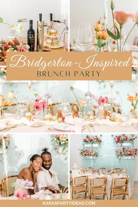 Such a gorgeous Bridgerton-Inspired Brunch Party by Teddy + Meagan of Magnolia Sunsets! Featuring light colors, soft florals, whimsy and more, this event is full of details to adore! Guest Table, Baby Shower Tea, Tea Party Theme, Paw Patrol Birthday Party, Birthday Brunch, Viewing Party, Tea Party Garden, Farm Party, Tea Party Birthday