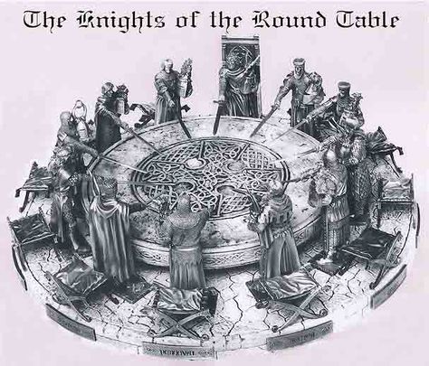 Camelot Round Table Arthur, Knights At The Round Table, The Knights Of The Round Table, King Arthur And The Knights Round Tables, Knights Of The Round Table Tattoo, Knights Of The Round Table Aesthetic, Arthurian Legend Art, Knights Round Table, Round Table Knights