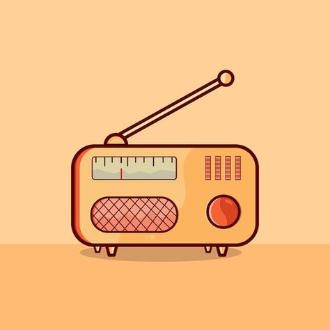 Radio Illustration, Radio Logo, Logo Illustration, Premium Vector, Graphic Resources, Illustration Art, ? Logo, Art