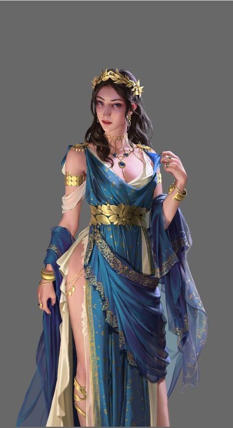 Ancient Greek Clothing, Greek Dress, Goddess Outfit, Look Grunge, Fantasy Gowns, Greek Clothing, Fantasy Dress, Female Character Design, Fantasy Clothing