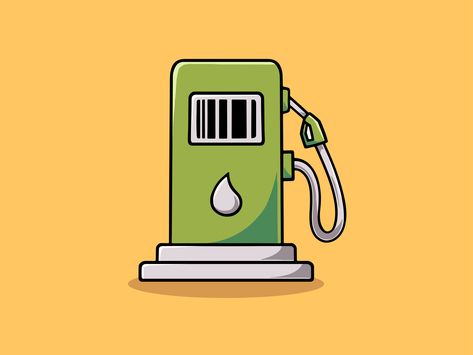 Gas Station, Cartoon Illustration, Cute Designs, Global Community, Creative Professional, Illustration Design, Design