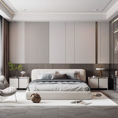 Modern Minimal Luxury Bedroom, Modern Elegant Bedroom Design, Modern Bedroom Design Behance, Modern Bedhead Design, Bedroom Tv Design, Modern Minimalist Bedroom Luxury, Minimalist Bedroom Design Ideas, Modern Bedroom Design Master Luxury, Bedroom Modern Ideas