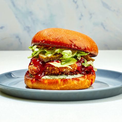 Gochujang-Glazed Fried Chicken Sandwich Recipe | Bon Appétit Nashville Hot Chicken, Pickle Butter, Chicken Sandwich Recipes, Fried Chicken Sandwich, Tuna Melts, Crispy Fried Chicken, Boneless Chicken Thighs, Hot Chicken, Best Sandwich