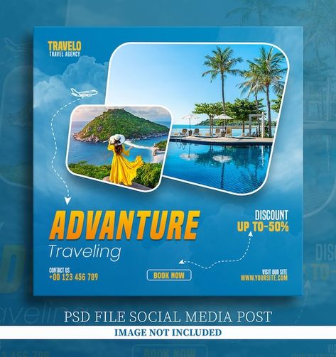 Travel Advertising Design, Travel Banner, Furniture Graphic, Brochure Design Creative, Photoshop Poster, Travel Advertising, Travel Poster Design, Photoshop Design Ideas, Creative Brochure