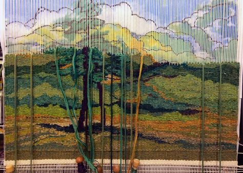 Tapestry Techniques, Tapestry Landscape, Tapestry Loom Weaving, Happy Holidays Wishes, Tapestry Loom, Elements Of Color, Weaving Wall Hanging, Weaving Tutorial, Design Basics