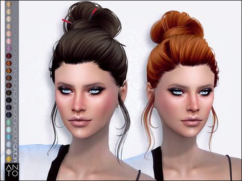 Messy bun inspired in Maisie Williams Found in TSR Category 'Sims 4 Female Hairstyles' Sims Hairstyles, Ts4 Mod, Pretty Sims, Female Hairstyles, Alpha Cc, Cc Hair, The Sims 4 Pc, Pelo Sims, Messy Updo