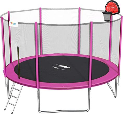 Trampoline Ideas, Chocolate Birthday Cake Decoration, Trampoline For Kids, Outdoor Trampoline, Kids Trampoline, Green Sports, Kids Outdoor, Trampolines, Basketball Hoop