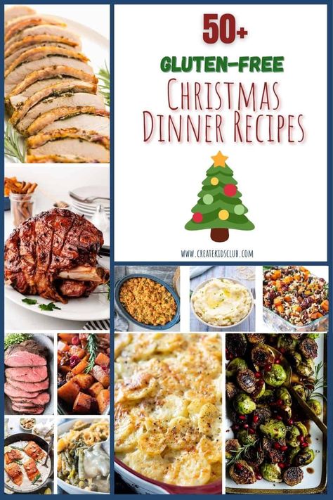 Preparing a gluten free holiday menu does not mean you have to miss out on all the classics or sacrifice traditions. My list of 50+ Gluten Free Christmas Dinner Recipes covers everything from main courses to dessert to help remove the stress of planning holiday meals. Gluten Free Christmas Dinner, Gluten Free Xmas, Christmas Dinner Side Dishes, Christmas Dinner Sides, Dinner Side Dish Recipes, Gluten Free Christmas Recipes, Christmas Dinner Recipes, Gluten Free Holiday Recipes, Easy Christmas Dinner