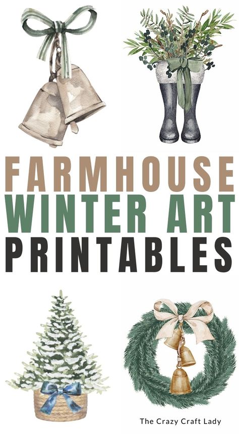 Cozy up your home with some FREE winter printable art. Use these printables to decorate your home from Christmas all through winter. Free Winter Printables, Paper Bag Lanterns, Winter Printables Free, Home Decor Printables, Winter Hibernation, Farmhouse Winter Decor, Xmas Projects, 2024 Printable, Seasonal Printables