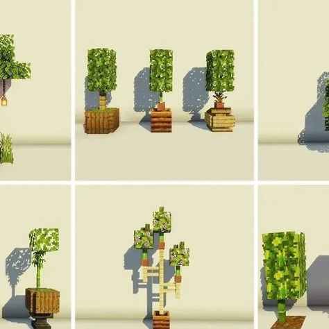 Minecraft Viral on Instagram: "9 ornamental plants!🪴  Follow @minecraftvirall for more!   Credit: @minecraftbuildgallery   #minecraftbuilds #minecraft #minecrafters" Indoor Plants Minecraft, Cute Things In Minecraft, Minecraft Mini Builds Ideas, Minecraft Hanging Plant, Minecraft Plant Ideas, Plants Minecraft, Minecraft Plants, Minecraft Cottagecore, Tall Potted Plants