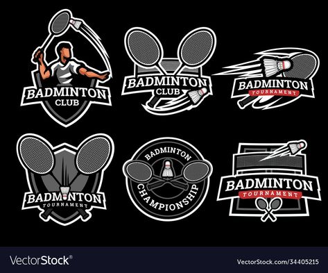 Badminton Club Logo, Logo Badminton Design, Badminton Logo Design, Best Basketball Jersey Design, Badminton Logo, Badminton Club, Sport Club, Image Vector, Sketchbook Art