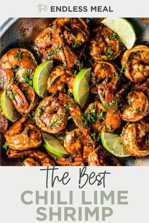 Chili Lime Shrimp is a super easy to make and tasty 35-minute dinner. It's a versatile recipe that can be served on its own, over rice or cauliflower rice, or even wrapped up in tacos or lettuce wraps. Spicy Lime Shrimp, Chili Lime Shrimp Wraps, Healthy Shrimp Lettuce Wraps, Shrimp And Lime Recipes, Chili Lime Shrimp Tacos, Shrimp Lime Recipes, Chilli Lime Shrimp, Potato Cleanse, Chili Shrimp Recipe