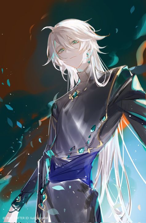 Anime White Hair Boy, Ancient China Art, Anime Boy Long Hair, Anime Guy Long Hair, Anime Long Hair, Anime Demon Boy, They Said, Character Design Male