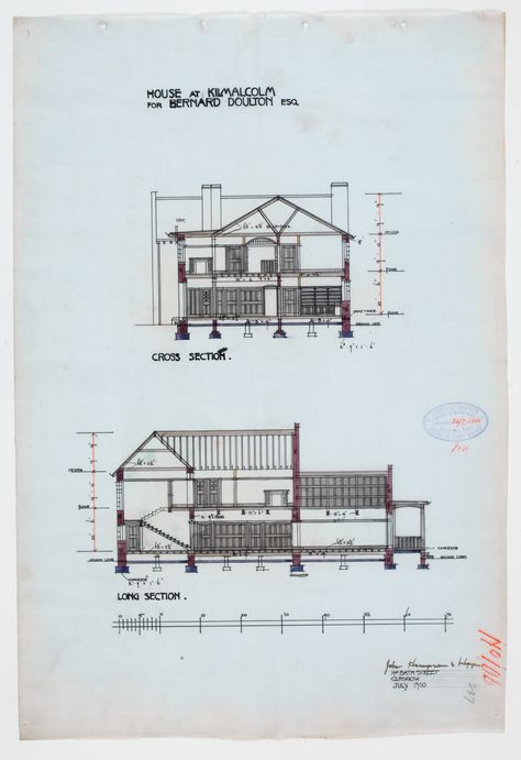 Longitudinal Section Architecture, Cross Section Architecture, Longitudinal Section, Architecture Drawing Sketchbooks, House Plans Mansion, Building House Plans Designs, Building House, Architectural Section, Cross Section