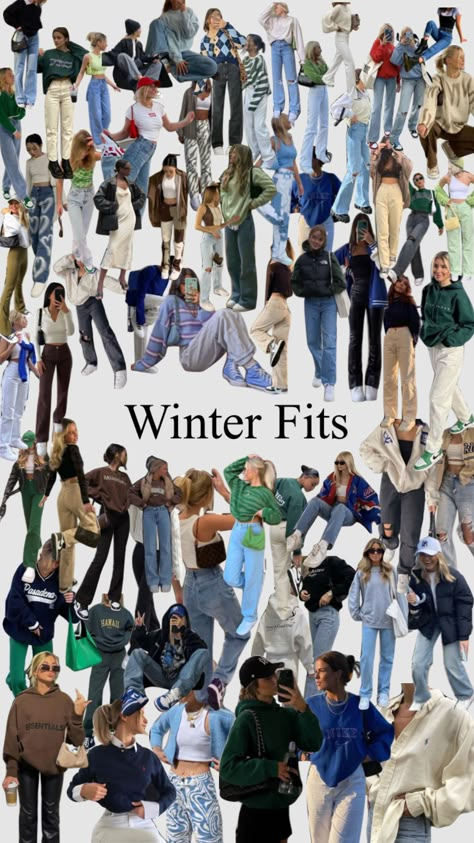 Winter Outfit Collage, Outfit Ideas Sneakers, Collage School, Fall Clothing Ideas, Inspiration Collage, Outfits Bonitos, Street Style Outfits Casual, Comfy Outfits Winter, Collage Outfits