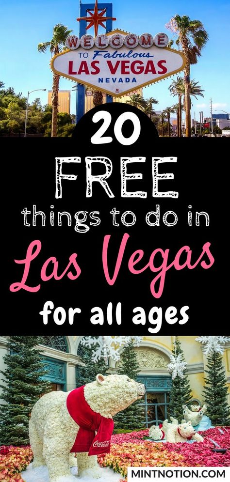 Free things to do in Las Vegas for all ages. This list is great for families visiting Las Vegas on a budget with kids. It includes fun activities on the Vegas Strip, the Las Vegas Sign, the Mirage Volcano, Bellagio fountains, and more! Use these tips to help you save money on your Vegas vacation. Las Vegas Trip Planning, Bellagio Fountains, Vegas Trip Planning, Vegas Activities, Las Vegas Sign, Usa Roadtrip, Vegas Sign, Las Vegas Vacation, Visit Las Vegas