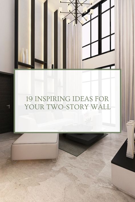 Got a big, empty wall at home and not sure how to fill it? Look no further! Our collection of 19 amazing ideas for decorating a two-story wall will spark your creativity and brighten up any room. From stunning artwork arrangements to clever shelving solutions, we've got tips that cater to every style. Whether you prefer modern minimalism or a cozier, classic look, these decorating strategies can transform that blank canvas into a masterpiece. Say goodbye to dull walls and hello to inspiration! Wall Designs For Living Room, Large Blank Wall, Big Blank Wall, Ceiling Curtains, Shelving Solutions, Ideas For Decorating, Accent Walls In Living Room, Tall Ceilings, Decorative Mouldings