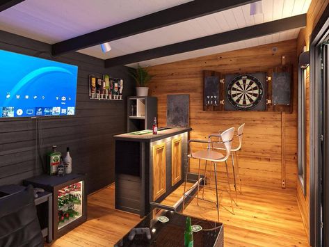 Man Shed Bar, Shed Bar Ideas, Cozy Cubicle, Garden Bar Shed, Blob Mirror, Interior Patio, Home Bar Plans, Perfect Laundry Room, Summer House Interiors