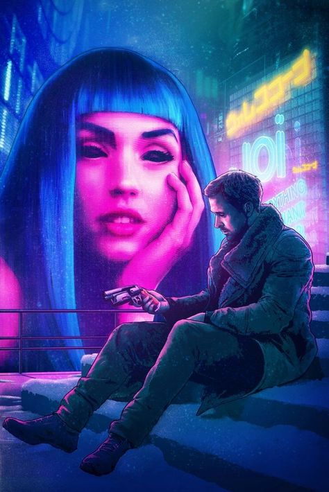 Blade Runner Wallpaper, Galaxia Wallpaper, Blade Runner Art, Synthwave Art, Free Poster Printables, Райан Гослинг, New Retro Wave, Blade Runner 2049, Cyberpunk Aesthetic