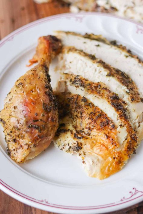 Lemon Herb Roasted Chicken, Ground Chicken Recipes, Herb Roasted Chicken, Lemon Rosemary, Air Fryer Recipes Chicken, Roast Chicken Recipes, Duck Recipes, Lemon Herb, Best Chicken Recipes