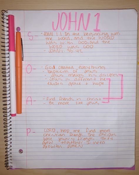 Bible study John 1 Jesus God notebook John 1 Notes, John Bible Study Notes, Book Of John Bible Study, Bible Study John, John Bible, Bible Summary, Learn The Bible, Lord Help Me, Christian Girl