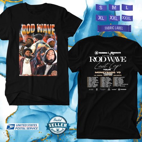 ROD+WAVE+LAST+LAP+N.AMERICA+TOUR+2024,+ROD+WAVE+TOUR,+ROD+WAVE,+UNISEX+TEE+ADL01 Rod Wave, Fabric Labels, New Year Holidays, Custom Tees, How To Memorize Things