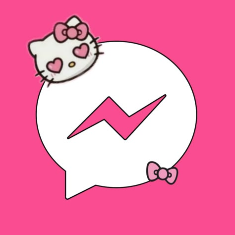 App Icon Messenger, Hello Kitty App Icon, Widgets Pink, App Widget Icons, Kitty Icon, Cat App, App Widget, Icon Iphone, Pink Wallpapers