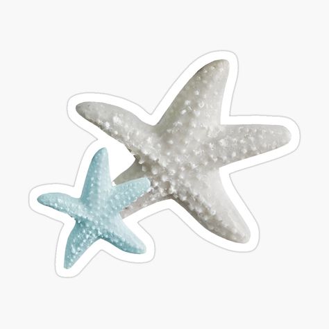 Blue & White Starfish #summer #starfish #bluesticker #whitesticker Get my art printed on awesome products. Support me at Redbubble #RBandME: https://www.redbubble.com/i/sticker/Blue-and-White-Starfish-by-HappyPeel/161371197.JCQM3?asc=u Star Fish Aesthetic, Beach Green Aesthetic, Coastal Stickers, Blue Stickers Aesthetic, Starfish Sticker, Coastal Collage, Textiles Gcse, Cousins Beach, Star Fish