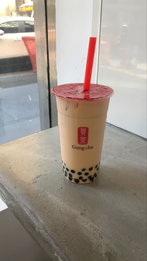 Gong Cha Boba, Gong Cha Aesthetic, Boba Cafe Aesthetic, Bobba Tea Aesthetic, Tapioca Aesthetic, Boba Milk Tea Aesthetic, Gong Cha Milk Tea, Aesthetic Milktea, Aesthetic Boba Tea