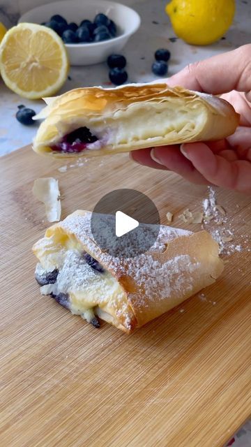 Antoniou Fillo Pastry on Instagram: "LEMON & BLUEBERRY BOUGATSA PARCELS. Bougatsa is one of our family’s favourite traditional Greek delicacies and we love enjoying it warm for breakfast or dessert. The addition of fresh blueberries and lemon zest to the creamy custard creates a wonderful burst of flavour. Watch along as Mary shows us how easy these delicious Fillo Pastry 
bougatsa parcels are to make.

You’ll find the recipe on the Antoniou Fillo Pastry website, there is a link in our Instagram bio. Here is the direct link which you can copy into your internet browser: 
https://antonioufillo.com.au/blog/recipes/lemon-blueberry-bougatsa-parcels

Video and recipe: @marys_kouzina for @antonioufillopastry 

#bougatsa #custard #greek #greekfood #greekbreakfast" Filo Custard Pie, Philo Recipes, Pastry Website, Bougatsa Recipe, Greek Pastry, Filo Pastry Recipes, Filo Dough, Greek Dessert, Phyllo Dough Recipes