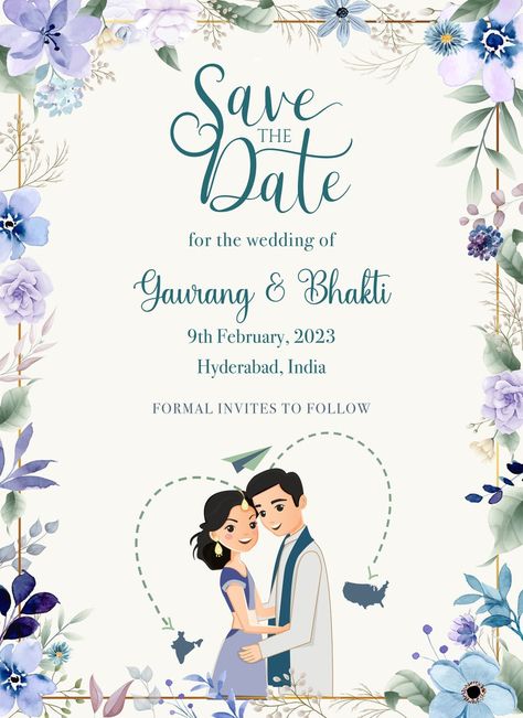 Save The Date Card Ideas For Weddings, Save The Date Ideas For Weddings Indian Template, Wedding Invitation Illustration Couple, Save The Date Templates Indian, Save The Date Ideas For Weddings Indian, E Invites Wedding Design, Wedding E Card, Wedding Invite Illustration, Digital Save The Date Ideas