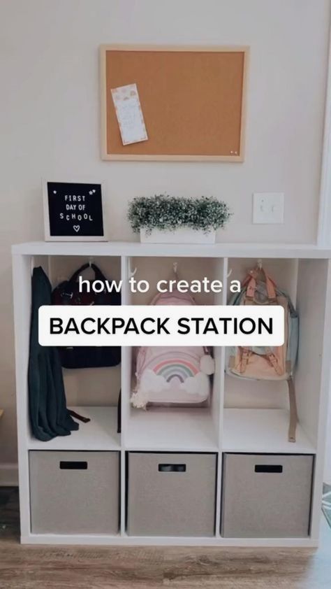 #garden #gardenhacks #gardeningtips #gardeninghacks Backpack Station, Diy Backpack, Hal Decor, Drop Zone, Kids Room Organization, Home Organisation, Organization Kids, Home Organization Hacks, Awesome Bedrooms