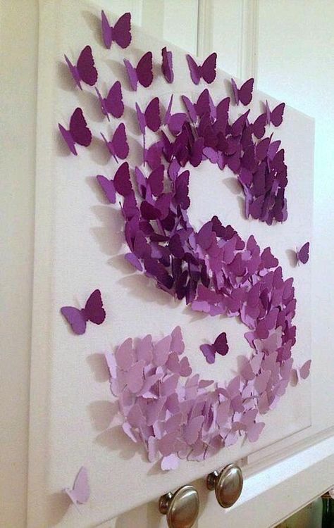 Origami Lily, Paper Dahlia, How To Make Decorations, Paper Umbrellas, Origami Butterfly, Butterfly Baby Shower, Butterfly Wall Decor, Butterfly Crafts, Diy Origami