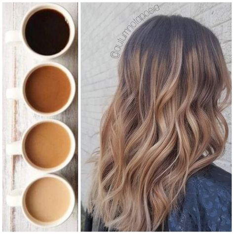 Beautiful balayage highlights with shadow roots, session 2 by Autumn Sherrill Corum 🖤 #colormelt #balayage #highlights  #latte #coffee #hair #wavy Latte Balayage, Latte Hair Color, Colormelt Balayage, Latte Hair, What Is Balayage, Shadow Roots, Coffee Hair, Balayage Color, Hair Color Techniques